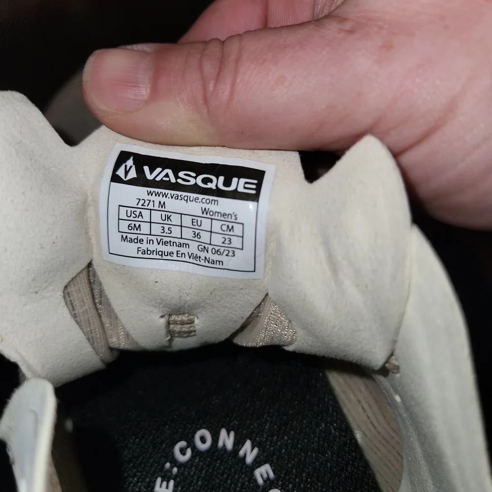 Vasque Cream and Tan Footwear